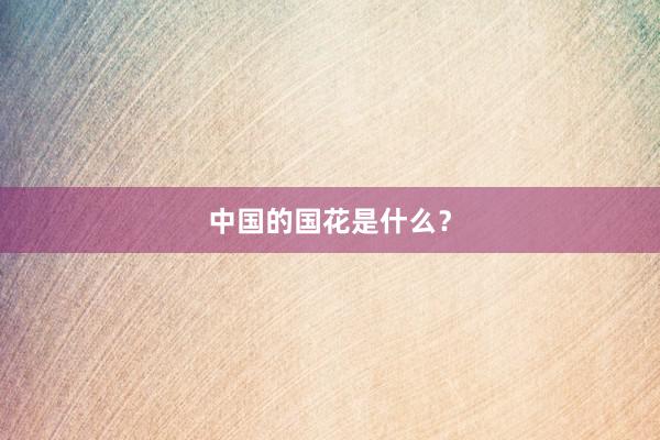 中国的国花是什么？